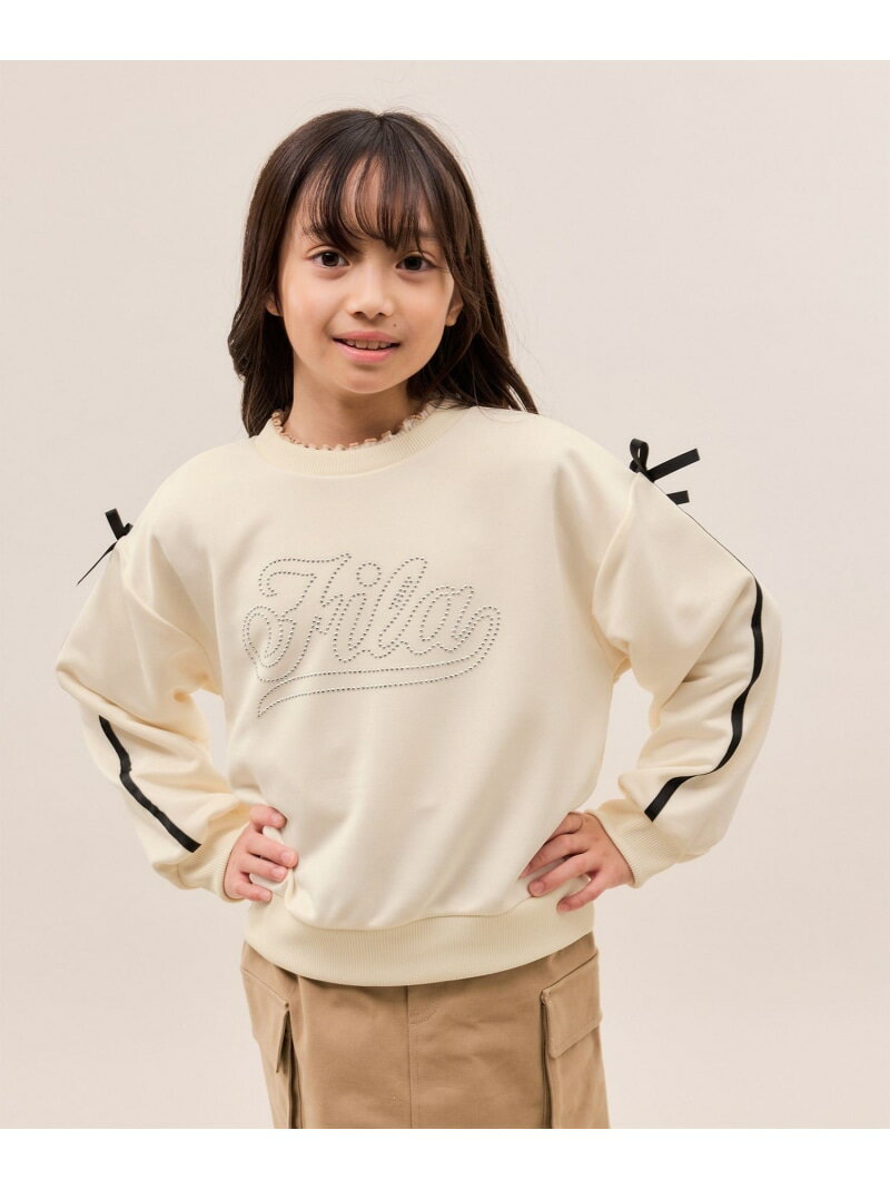 【KIDS/キッズ】【FILA/フィラ別注】ラインストーンロゴ裏毛プルオーバー ROPE' PICNIC KIDS ロペピク..