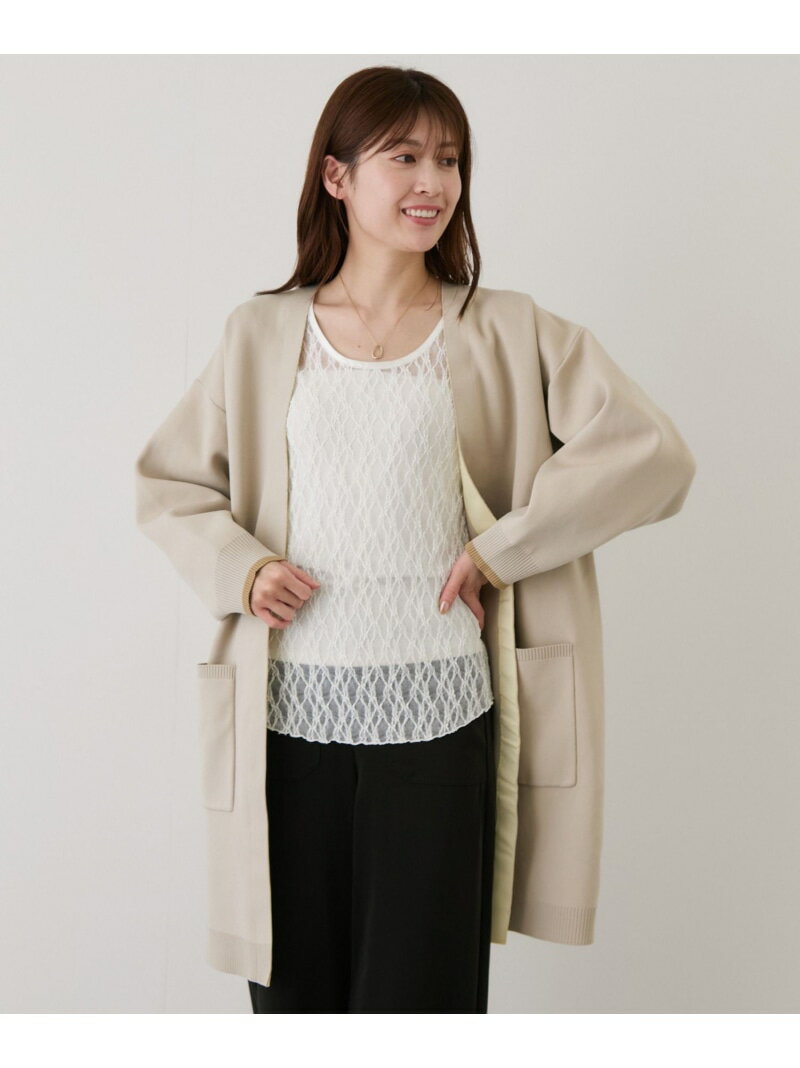Rakuten - 【SALE／30%OFF】前立て裏グログラン軽量ニットコーディガン JAYRO ジャイロ トップス カーディガン ブラック イエロー ベージュ【RBA_E】【送料無料】[Rakuten Fashion]