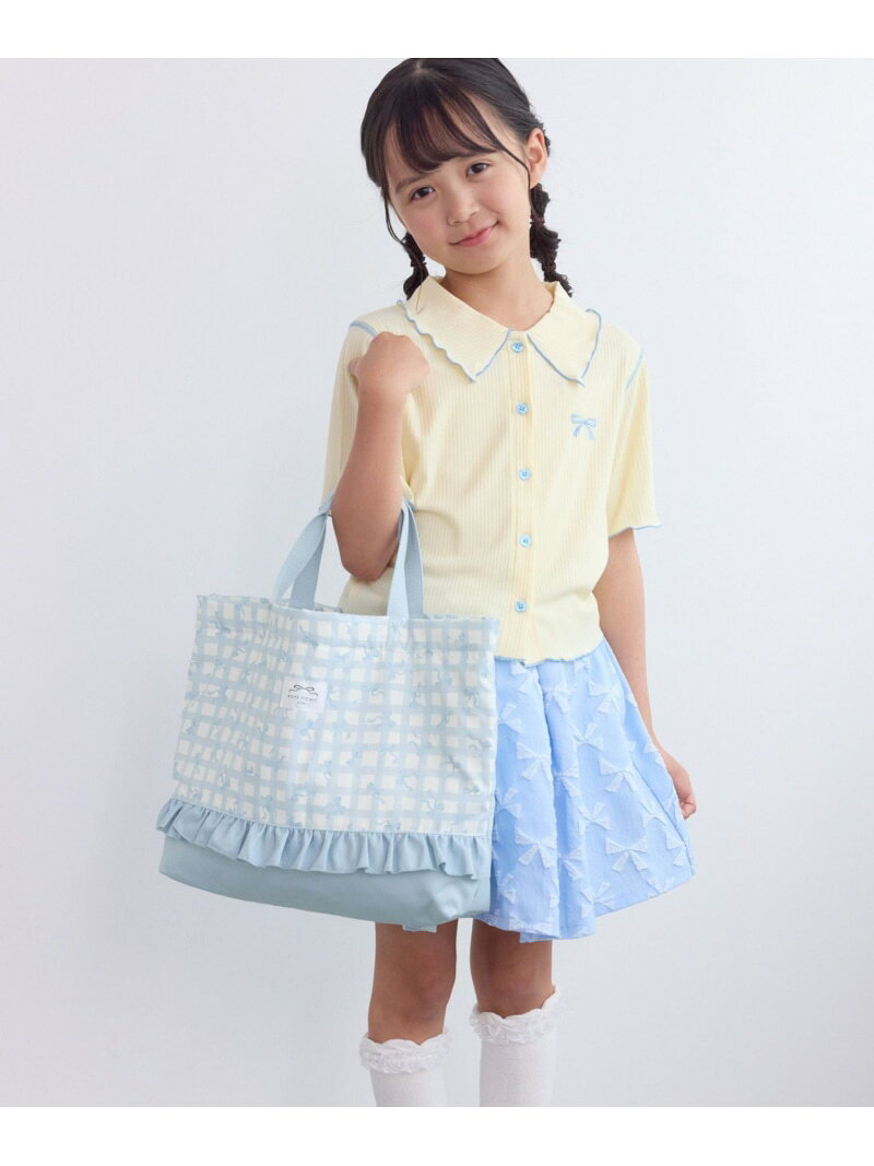 【SALE／30%OFF】【KIDS/キッズ】チェック*リボン柄レッスンバッグ ROPE' PICNIC KIDS ロペピクニック バッグ トートバッグ ブルー パープル【RBA_E】[Rakuten Fashion] jadorejunonline-10074613 J’aDoRe JUN ONLINE サンプル画像3