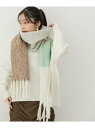 【SALE/20%OFF】【リサイクルポリ】ボーダー太フリンジマフラー VIS ビス ファッション雑貨 マフラー・ストール・ネックウォーマー パープル オレンジ...