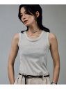 【WEB限定】ラメリブタンク SALON adam et rope' サロン アダム エ ロペ トップス ノースリーブ・タンクトップ ホワイト ブラック グレー...