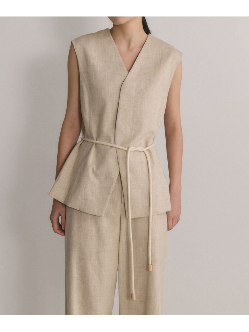 Rakuten - 【SALE／50%OFF】【EMOELLE】シルクネップジレトップス ADAM ET ROPE' FEMME アダムエロペ トップス ベスト・ジレ ベージュ【RBA_E】【送料無料】[Rakuten Fashion]