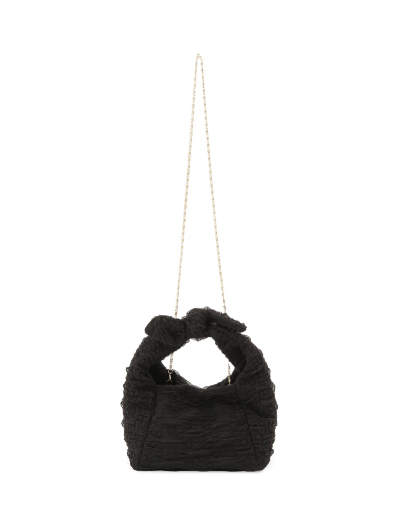 【SALE／65%OFF】シャーリングジャガードリボンショルダーバッグ ROPE' PICNIC PASSAGE ロペピクニック バッグ ショルダーバッグ ホワイト ブラック【RBA_E】[Rakuten Fashion] jadorejunonline-10053685 J’aDoRe JUN ONLINE サンプル画像3
