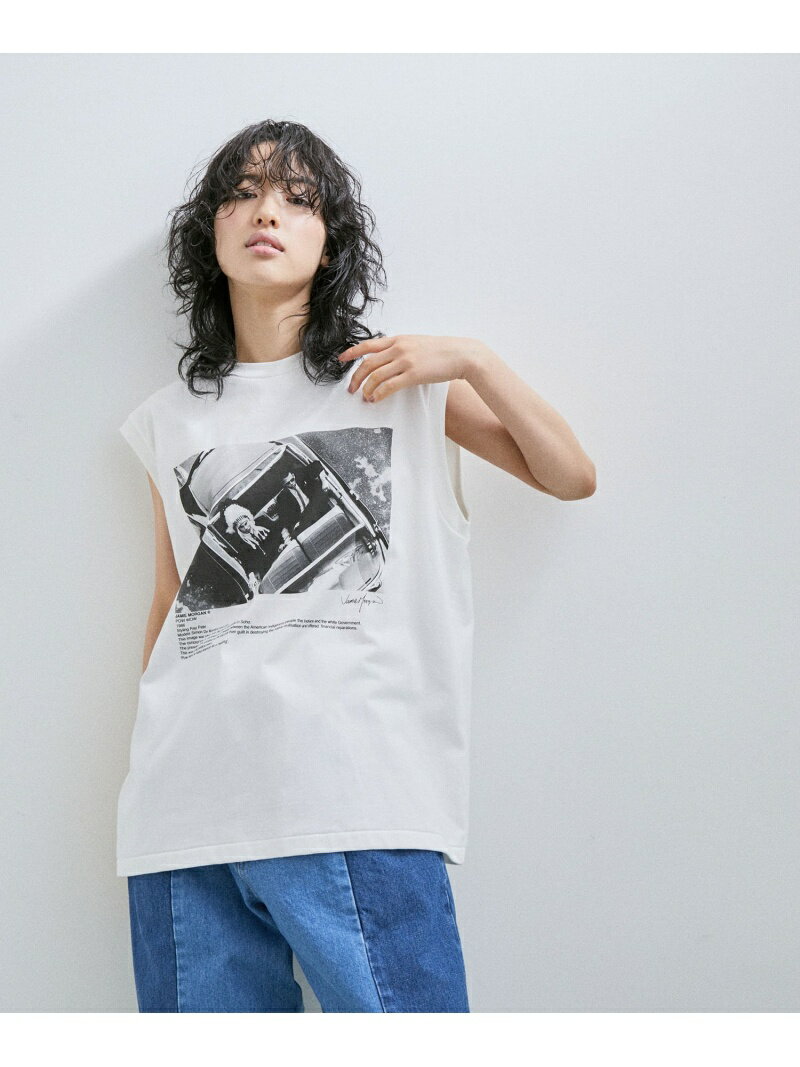 【SALE／10%OFF】【Jane Smith】JAMIE MORGAN POW WOW N/S T-SHIRT ADAM ET ROPE' FEMME アダムエロペ トップス ノースリーブ・タンクトップ ホワイト ベージュ【RBA_E】【送料無料】[Rakuten Fashion]のサムネイル