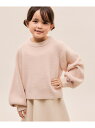 【KIDS/キッズ】ふわふわタッチリボンニットプルオーバー/リンクコーデ ROPE' PICNIC KIDS ロペピクニック トップス ニット ピンク ベージュ...