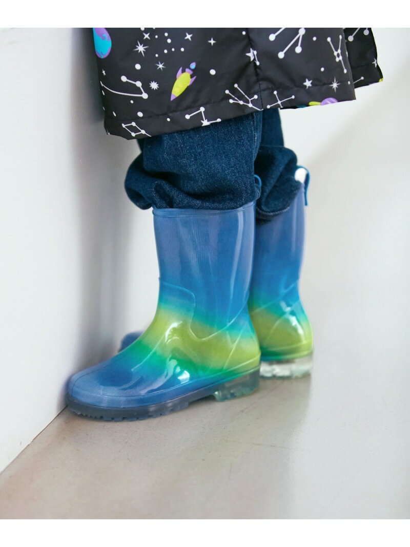【KIDS】歩くと光るレインブーツ ROPE' PICNIC KIDS ロペピクニック シューズ・靴 レインシューズ・ブ..