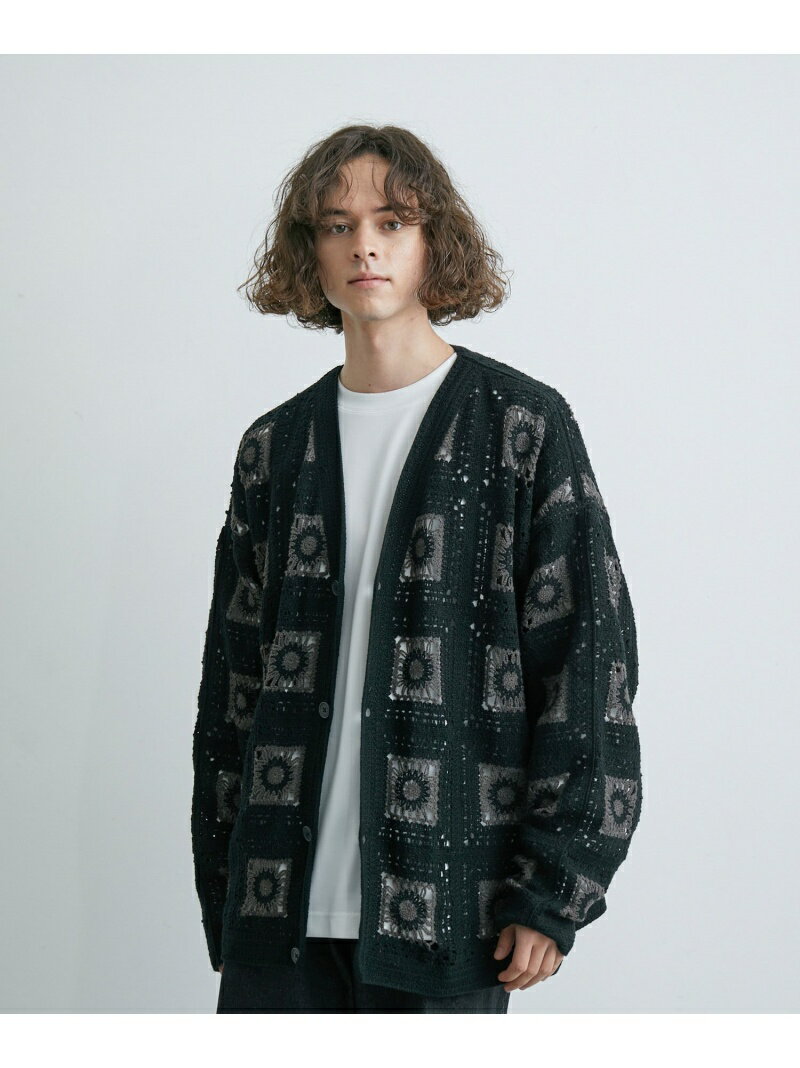 【SALE／50 OFF】【 UNISEX 】クロシェルーズカーディガン JUNRed ジュンレッド トップス カーディガン ブラック ホワイト ベージュ グリーン【RBA_E】【送料無料】 Rakuten Fashion