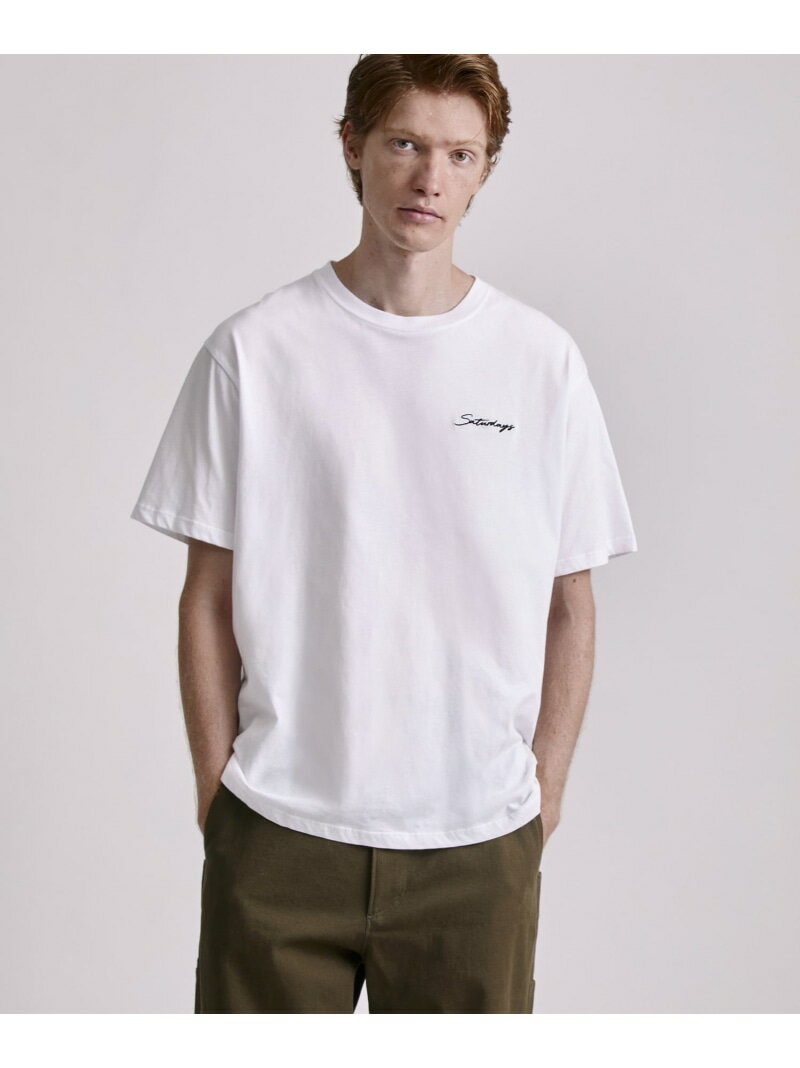 【SALE／20%OFF】Script Emb SS Tee Saturdays NYC サタデーズ　ニューヨークシテ...