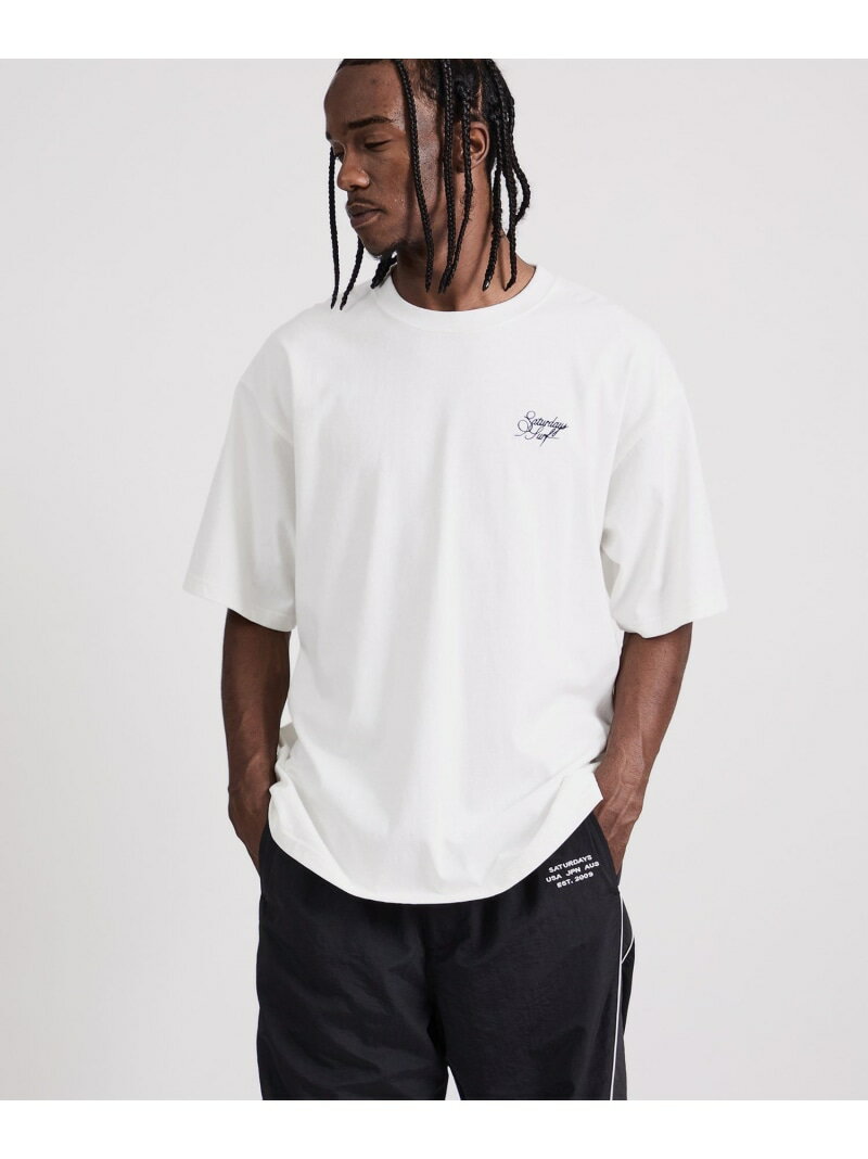Rakuten - 【SALE／20%OFF】Signature Surf Relaxed SS Tee Saturdays NYC サタデーズ　ニューヨークシティ トップス カットソー・Tシャツ ホワイト【RBA_E】【送料無料】[Rakuten Fashion]