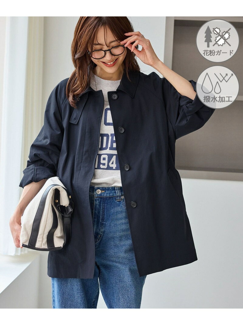 【SALE／40%OFF】ミドル丈ステンカラーコート/花粉ガード・撥水 ROPE' PICNIC ロペピクニック ジャケット・アウター ステンカラーコート ベージュ ネイビー【RBA_E】【送料無料】[Rakuten Fashion] jadorejunonline-10074782 J’aDoRe JUN ONLINE サンプル画像2