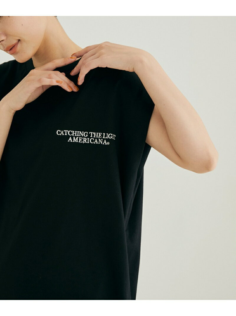 【SALE／50%OFF】【Americana(アメリカーナ)】【WEB限定】ノースリーブチュニックTEE SALON adam et rope' サロン アダム エ ロペ トップス カットソー・Tシャツ ブルー ブラック ホワイト【RBA_E】【送料無料】[Rakuten Fashion]