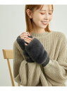 【SALE/50%OFF】リサイクルフェイクファーフィンガーレスグローブ ROPE' PICNIC PASSAGE ロペピクニック ファッション雑貨 手袋 ホワ...