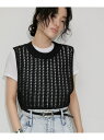 【SALE/40%OFF】【洗える】メッシュベスト ADAM ET ROPE' FEMME アダムエロペ トップス ベスト・ジレ ブラック レッド ホワイト【R...