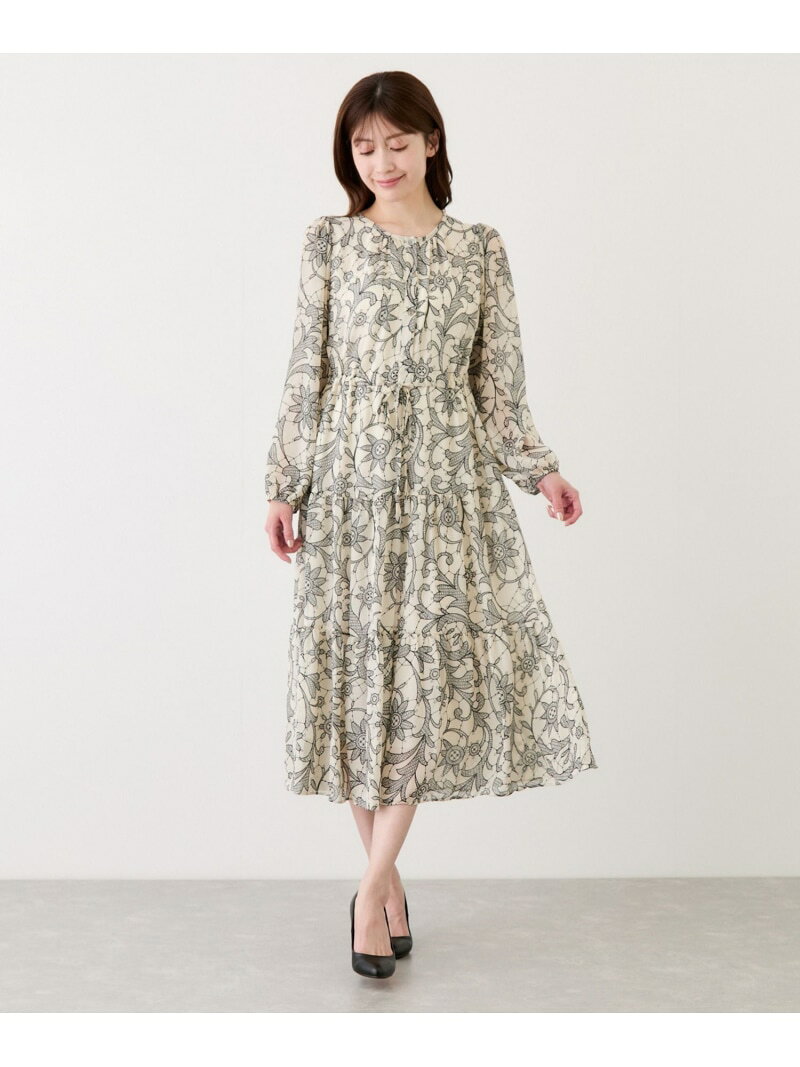 【SALE／30%OFF】花柄長袖ワンピース JAYRO ジャイロ ワンピース・ドレス ワンピース ブラック ホワイト【RBA_E】【送料無料】[Rakuten Fashion] jadorejunonline-10075315 J’aDoRe JUN ONLINE パッケージ画像