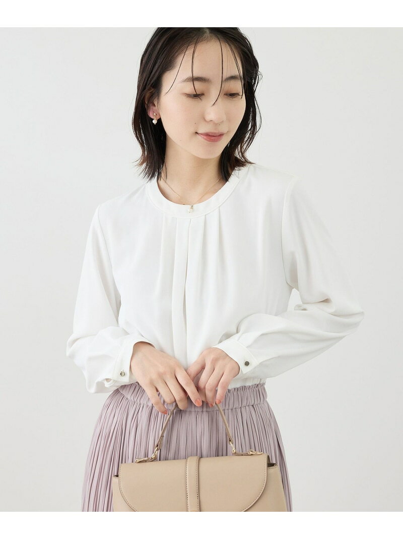 【SALE／30%OFF】【WEB限定サイズ】配色アソートフロントタックブラウス ROPE' PICNIC ロペピクニック トップス シャツ・ブラウス ホワイト グレー ベージュ【RBA_E】[Rakuten Fashion] jadorejunonline-10074263 J’aDoRe JUN ONLINE サンプル画像3