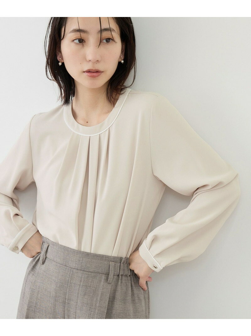 【SALE／30%OFF】【WEB限定サイズ】配色アソートフロントタックブラウス ROPE' PICNIC ロペピクニック トップス シャツ・ブラウス ホワイト グレー ベージュ【RBA_E】[Rakuten Fashion] jadorejunonline-10074263 J’aDoRe JUN ONLINE パッケージ画像