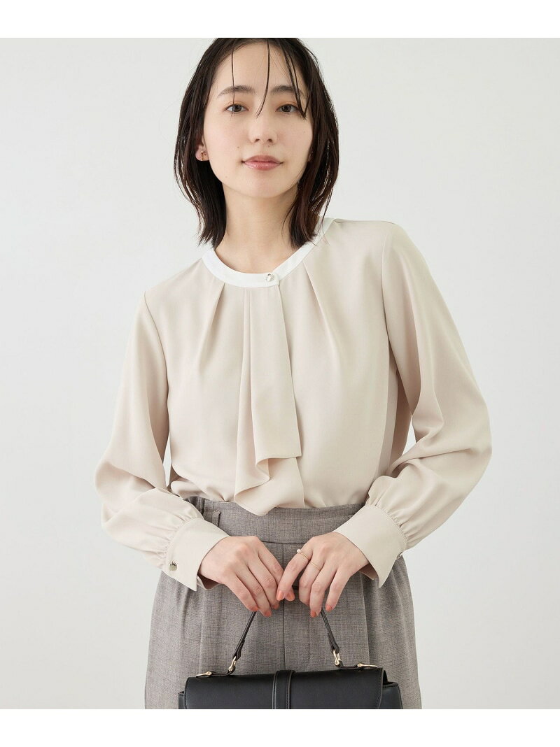 【SALE／30%OFF】【WEB限定サイズ】配色アソートボウタイフウブラウス ROPE' PICNIC ロペピクニック トップス シャツ・ブラウス ブルー ホワイト ベージュ ネイビー【RBA_E】[Rakuten Fashion] jadorejunonline-10074269 J’aDoRe JUN ONLINE サンプル画像3
