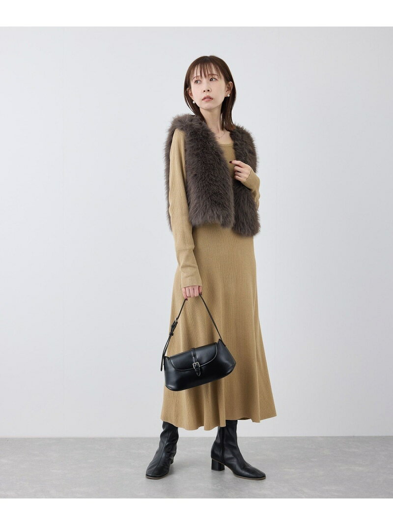 【SALE／50%OFF】ラメリブニットワンピース ROPE' PICNIC ロペピクニック ワンピース・ドレス ワンピース グレー ベージュ ブラック【RBA_E】[Rakuten Fashion] jadorejunonline-10059383 J’aDoRe JUN ONLINE サンプル画像3