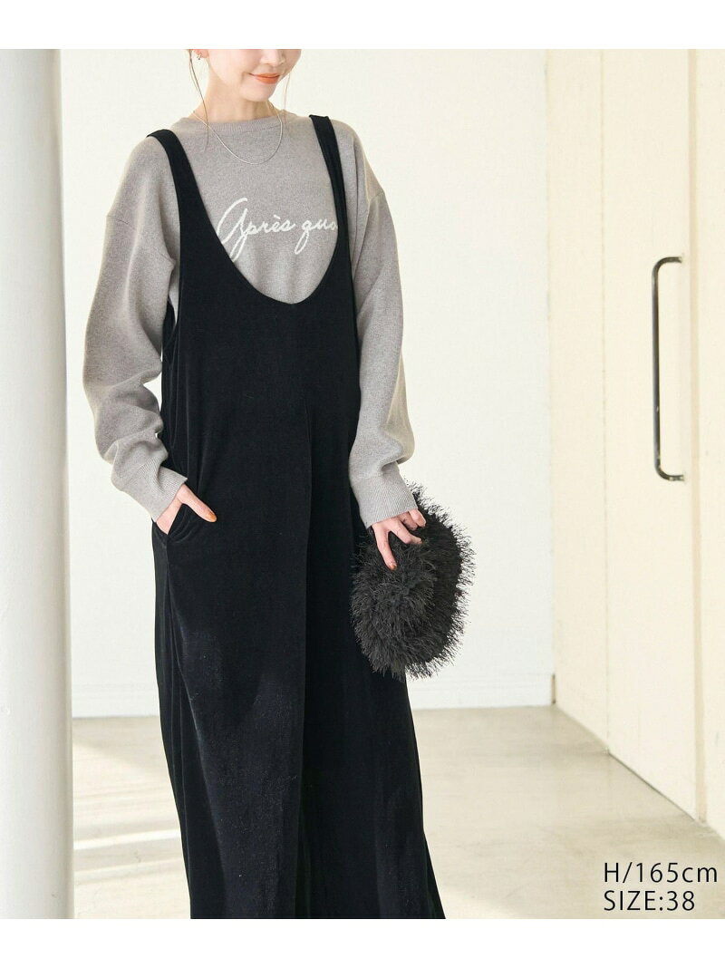 【SALE／50%OFF】ベロアロンパース ROPE' PICNIC ロペピクニック オールインワン・オーバーオール オールインワン・つなぎ ブラック【RBA_E】【送料無料】[Rakuten Fashion] jadorejunonline-10059842 J’aDoRe JUN ONLINE サンプル画像2