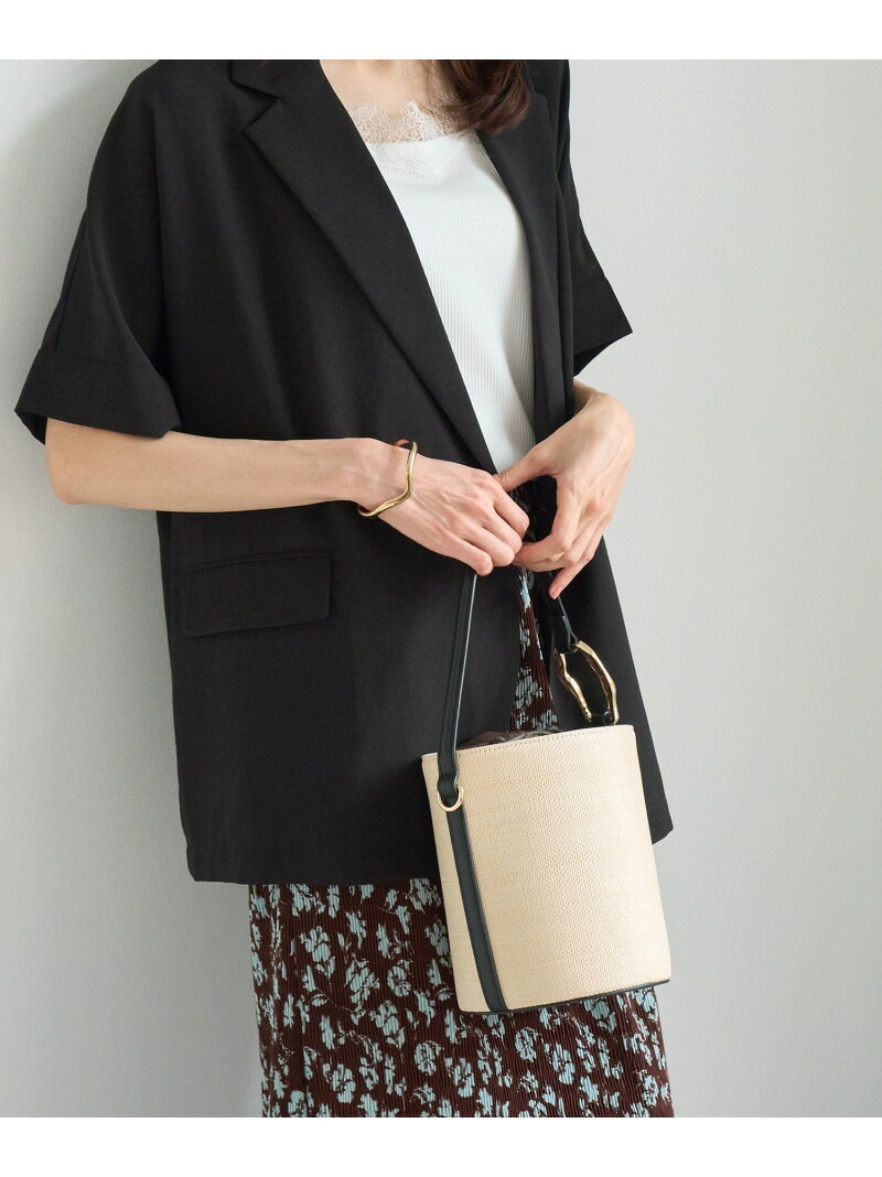 【SALE／50%OFF】ペーパーライクバケットバッグ/2WAY ROPE' PICNIC PASSAGE ロペピクニック バッグ ハンドバッグ ブラック ホワイト【RBA_E】[Rakuten Fashion] jadorejunonline-10076633 J’aDoRe JUN ONLINE サンプル画像3