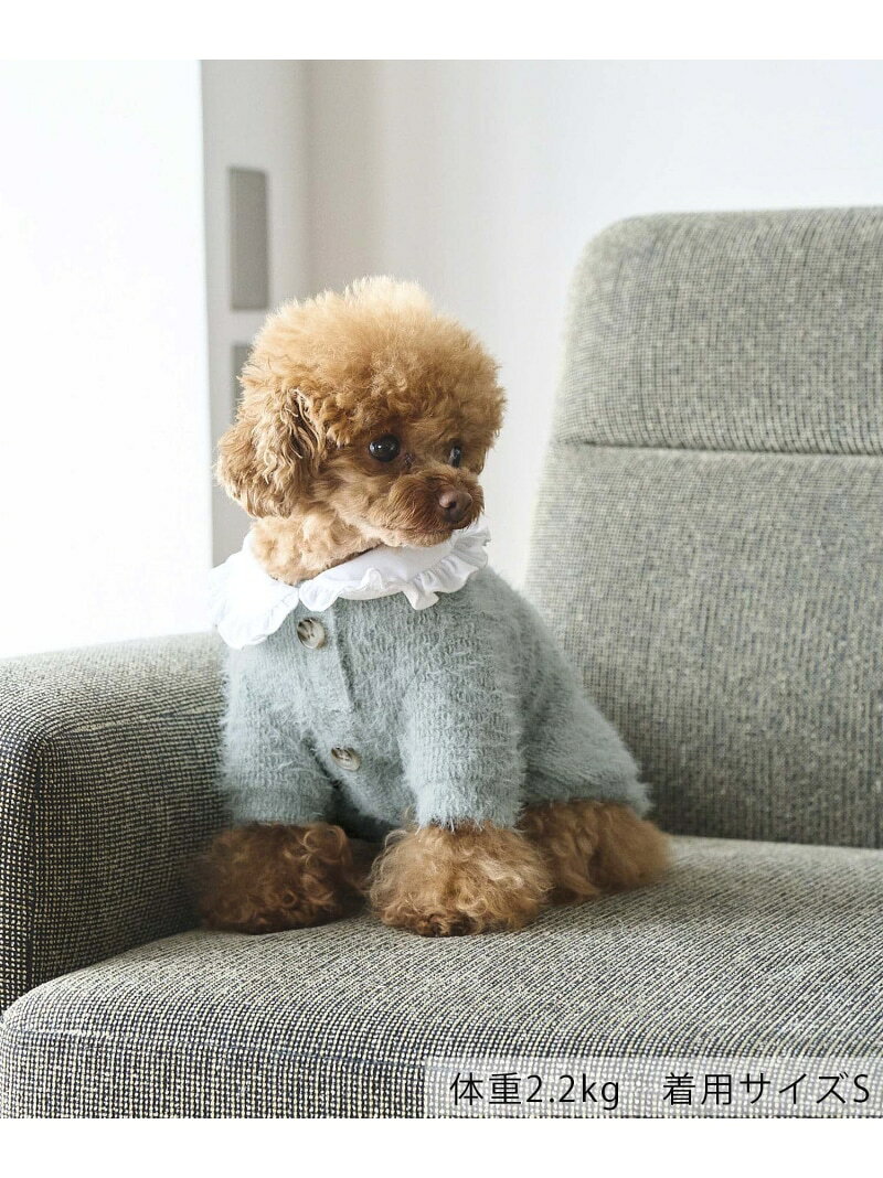 【SALE／55%OFF】【DOG】ビックカラーカーディガン ROPE' PICNIC PASSAGE ロペピクニック ペット用品 ペットウェア・ペット服 ホワイト グリーン【RBA_E】[Rakuten Fashion] jadorejunonline-10060813 J’aDoRe JUN ONLINE サンプル画像3