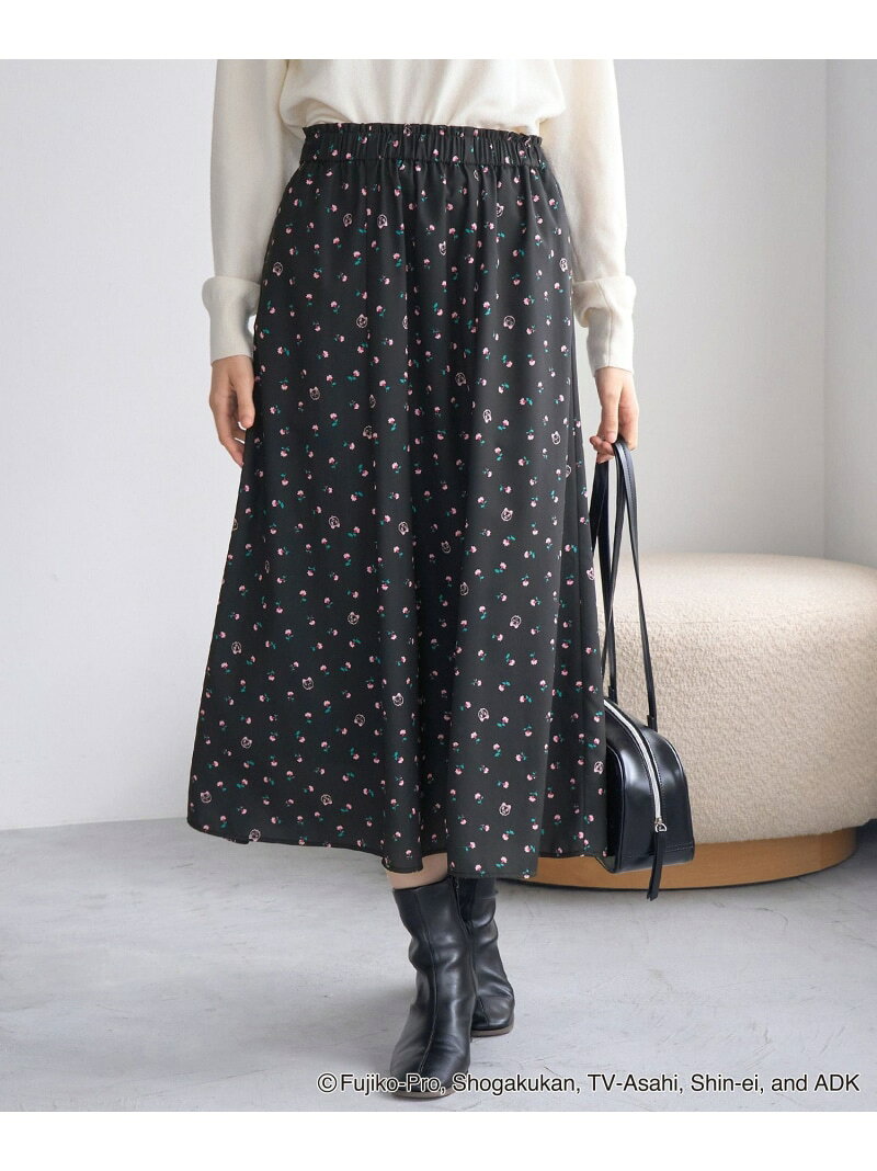 【SALE／50%OFF】【ドラえもんコレクション】花柄スカート/リンクコーデ ROPE' PICNIC ロペピクニック スカート その他のスカート ブラック ホワイト【RBA_E】[Rakuten Fashion] jadorejunonline-10064489 J’aDoRe JUN ONLINE サンプル画像2
