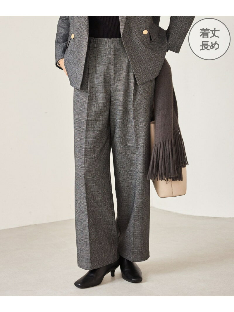 【WEB限定・丈長め】レディハンサムシリーズ ウールライクウエストタックセミワイドパンツ ROPE' PICNIC ロペピクニック パンツ スラックス・ドレスパンツ グレー ベージュ ネイビー ブラック【送料無料】[Rakuten Fashion] jadorejunonline-10070006 J’aDoRe JUN ONLINE サンプル画像3
