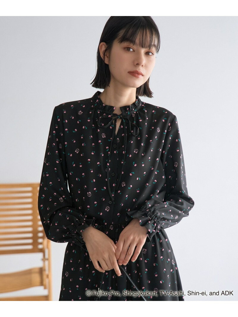 【SALE／25%OFF】【ドラえもんコレクション】花柄ブラウス ROPE' PICNIC ロペピクニック トップス シャツ・ブラウス ブラック ホワイト【RBA_E】【送料無料】[Rakuten Fashion]