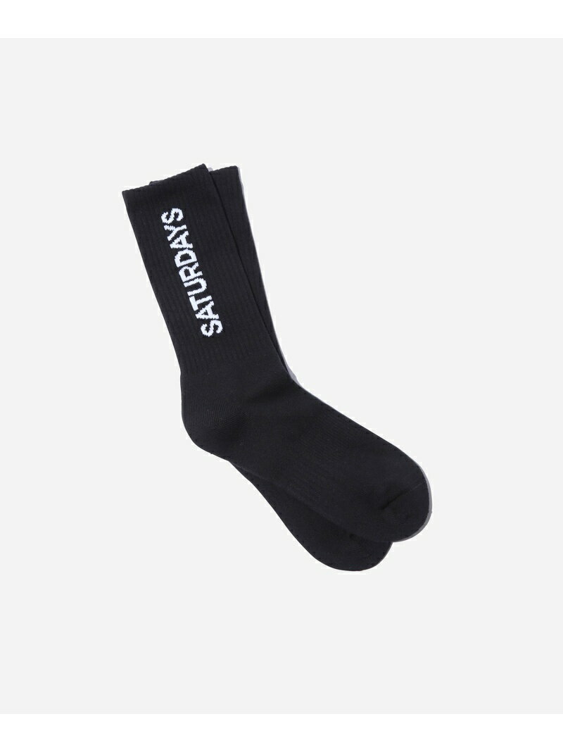 Logo Sock Saturdays NYC サタデーズ　ニューヨークシティ 靴下・レッグウェア 靴下 ブラック ホワイト グリーン パープル[Rakuten Fashion]