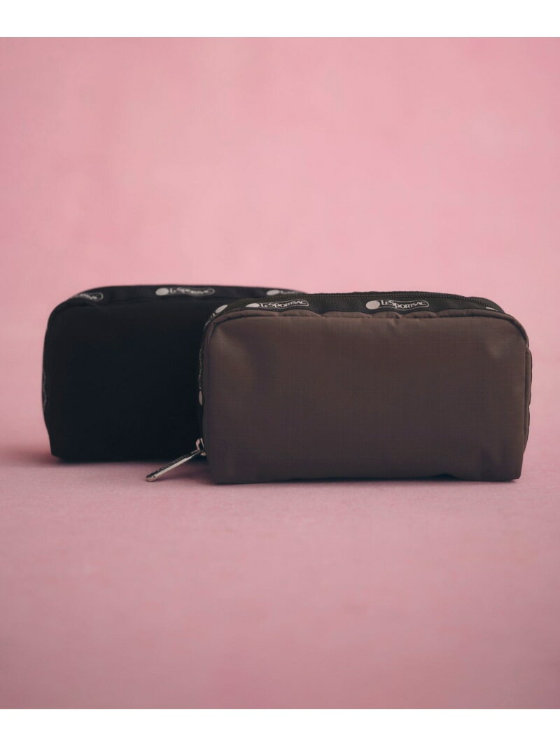 【LeSportsac for ADAM ET ROPE'】RECTANGULAR COSMETIC (SOLID/SOLID) ADAM ET ROPE' FEMME アダムエロペ 財布・ポーチ・ケース ポーチ ブラウン【先行予約】*【送料無料】[Rakuten Fashion]