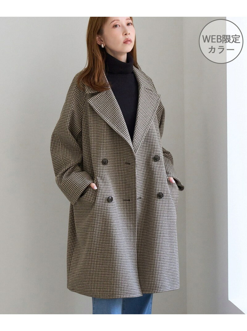 【WEB限定カラー】ジャージーメルトン 無地&ヘリンボーンオーバーPコート/リンクコーデ ROPE' PICNIC ロペピクニック ジャケット・アウター ピーコート ブラック グレー ベージュ【先行予約】*【送料無料】[Rakuten Fashion] jadorejunonline-10078553 J’aDoRe JUN ONLINE サンプル画像2