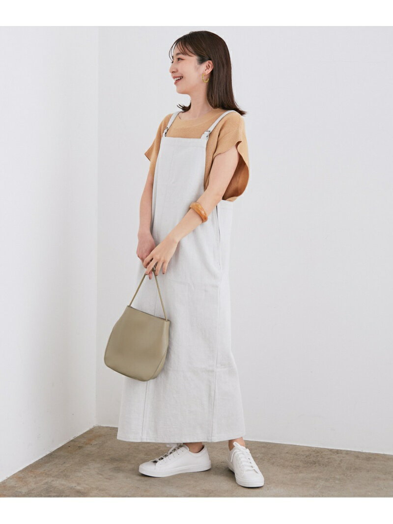 【SALE／40%OFF】サロペットスカート SALON adam et rope' サロン アダム エ ロペ ワンピース・ドレス ジャンパースカート ブラック ホワイト【RBA_E】【送料無料】[Rakuten Fashion]