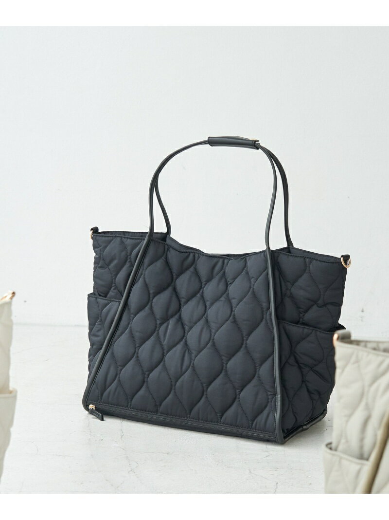 キルティングマザーズバッグ ROPE' PICNIC PASSAGE ロペピクニック バッグ トートバッグ ブラック ホワイト カーキ【送料無料】[Rakuten Fashion]のサムネイル