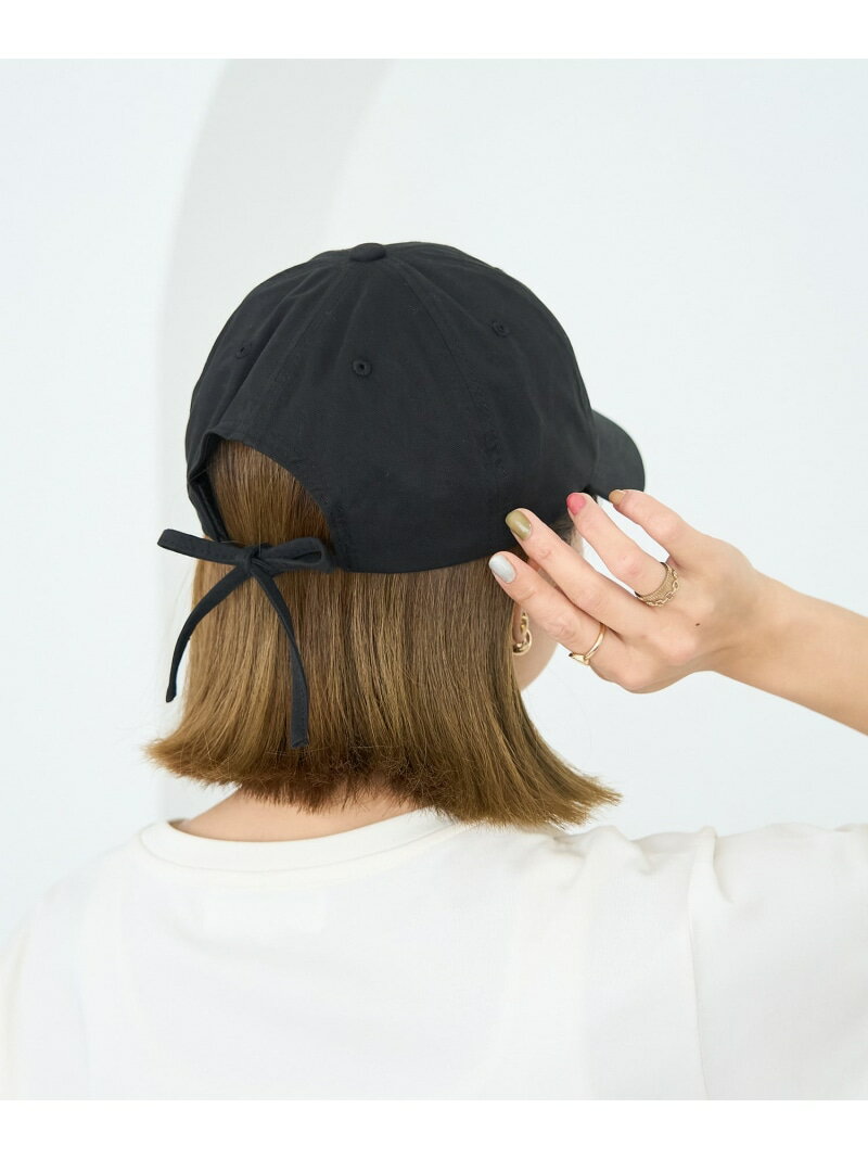 ロペピクニック 帽子 レディース リサイクルバックリボンキャップ/リンクコーデ ROPE' PICNIC PASSAGE ロペピクニック 帽子 キャップ ブラック ホワイト ピンク[Rakuten Fashion]