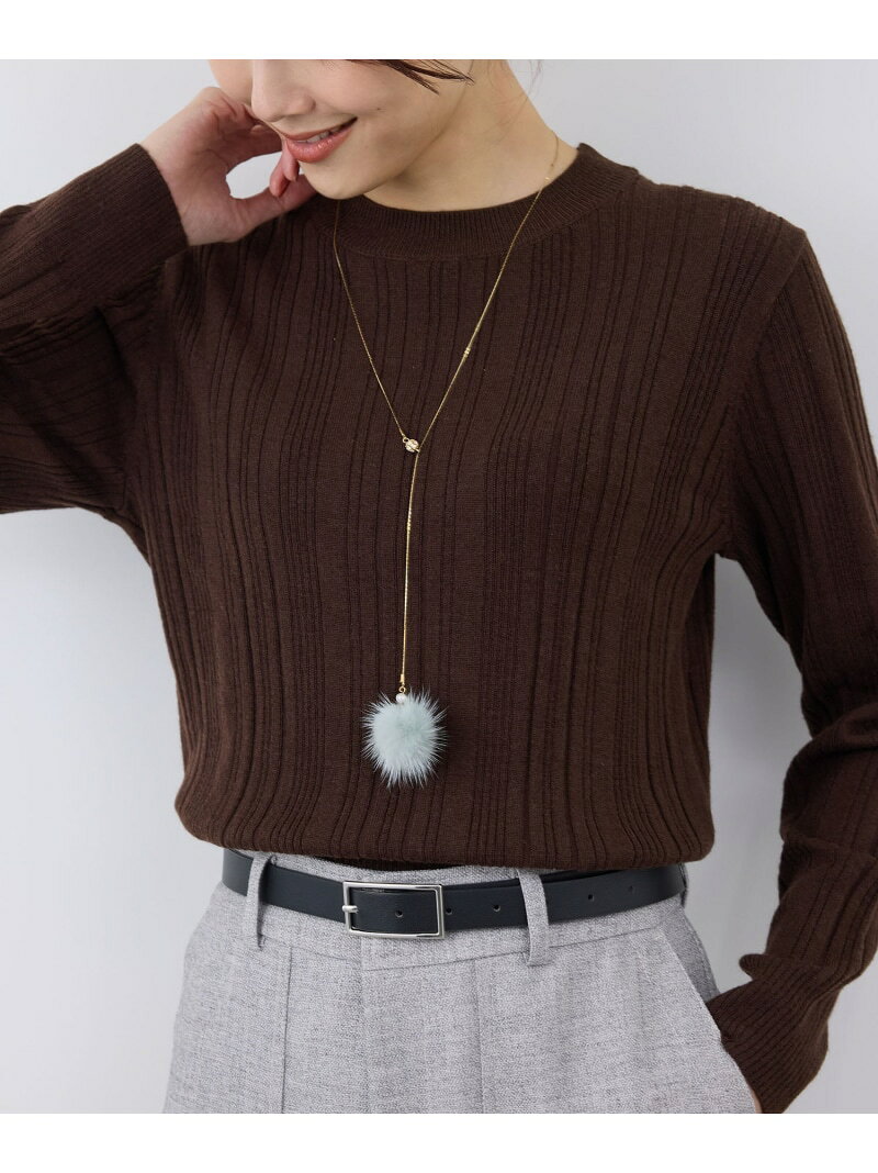 【SALE／55%OFF】フラッフィーボール*ロンデルラリエットネックレス ROPE' PICNIC PASSAGE ロペピクニック アクセサリー・腕時計 ネックレス グレー ベージュ【RBA_E】[Rakuten Fashion] jadorejunonline-10061952 J’aDoRe JUN ONLINE サンプル画像3