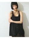 【WEB限定】2WAYダブルストラップキャミソールジレ ADAM ET ROPE' FEMME アダムエロペ トップス ベスト・ジレ ブラック グレー【送料無料...