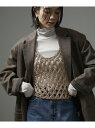 【SALE/40%OFF】メタリックニットビスチェ SALON adam et rope' サロン アダム エ ロペ トップス ベスト・ジレ シルバー ゴールド...