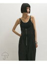 【定番人気】シャイニータフタ撥水ロンパース ADAM ET ROPE' FEMME アダムエロペ オールインワン・オーバーオール オールインワン・つなぎ ブラッ...