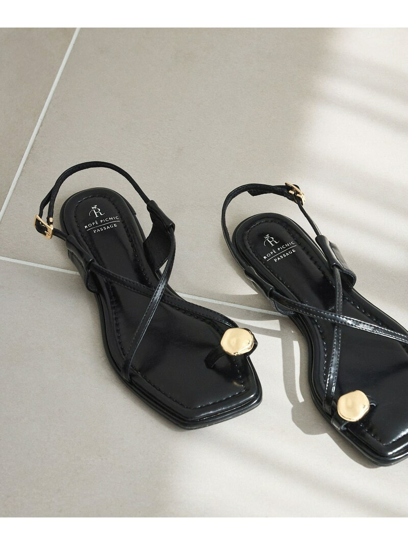 【SALE／50%OFF】フラットメタルトングサンダル ROPE' PICNIC PASSAGE ロペピクニック シューズ・靴 サンダル ブラック【RBA_E】[Rakuten Fashion] jadorejunonline-10075342 J’aDoRe JUN ONLINE サンプル画像2