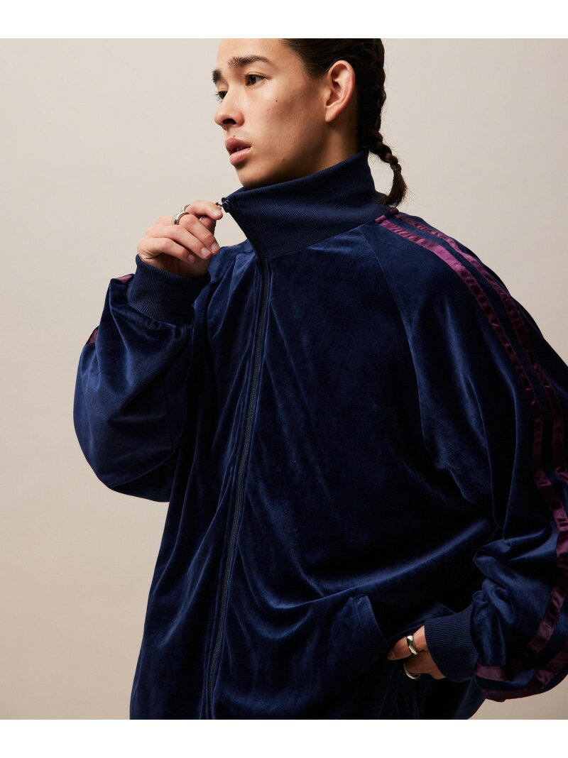 【SALE／50%OFF】re_k by JUNRED / ドレープベロアリブカラートラックジャケット re_k by JUNRED ジュ..