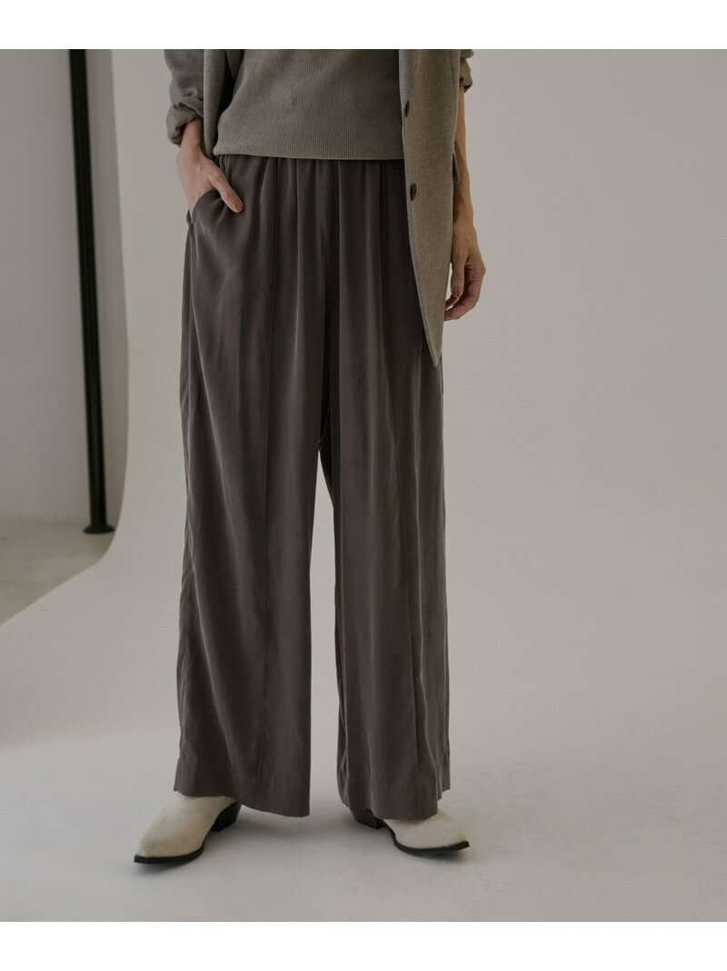 【SALE／30%OFF】シルクイージーワイドパンツ【セットアップ対応・洗える】 SALON adam et rope' サロン アダム エ ロペ パンツ その他のパンツ ベージュ グレー【RBA_E】【送料無料】[Rakuten Fashion]