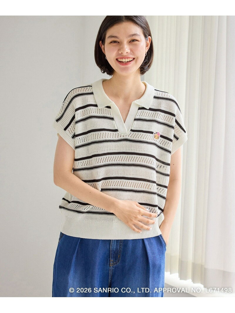 【サンリオキャラクターズ*ROPE' PICNIC】日焼けデザイン アソート透かしニットプルオーバー ROPE' PICNIC ロペピクニック トップス ニット ピンク ホワイト ブラック【送料無料】[Rakuten Fashion] jadorejunonline-10077120 J’aDoRe JUN ONLINE サンプル画像2