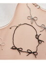 【SALE/20%OFF】ビーズリボンネックレス VIS ビス アクセサリー・腕時計 ネックレス ネイビー シルバー ブラック【RBA_E】[Rakuten F...