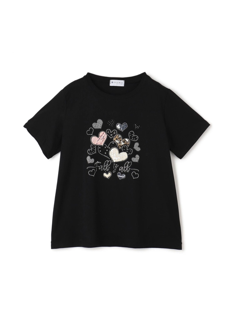 ハートスパンコールTシャツJAYR...