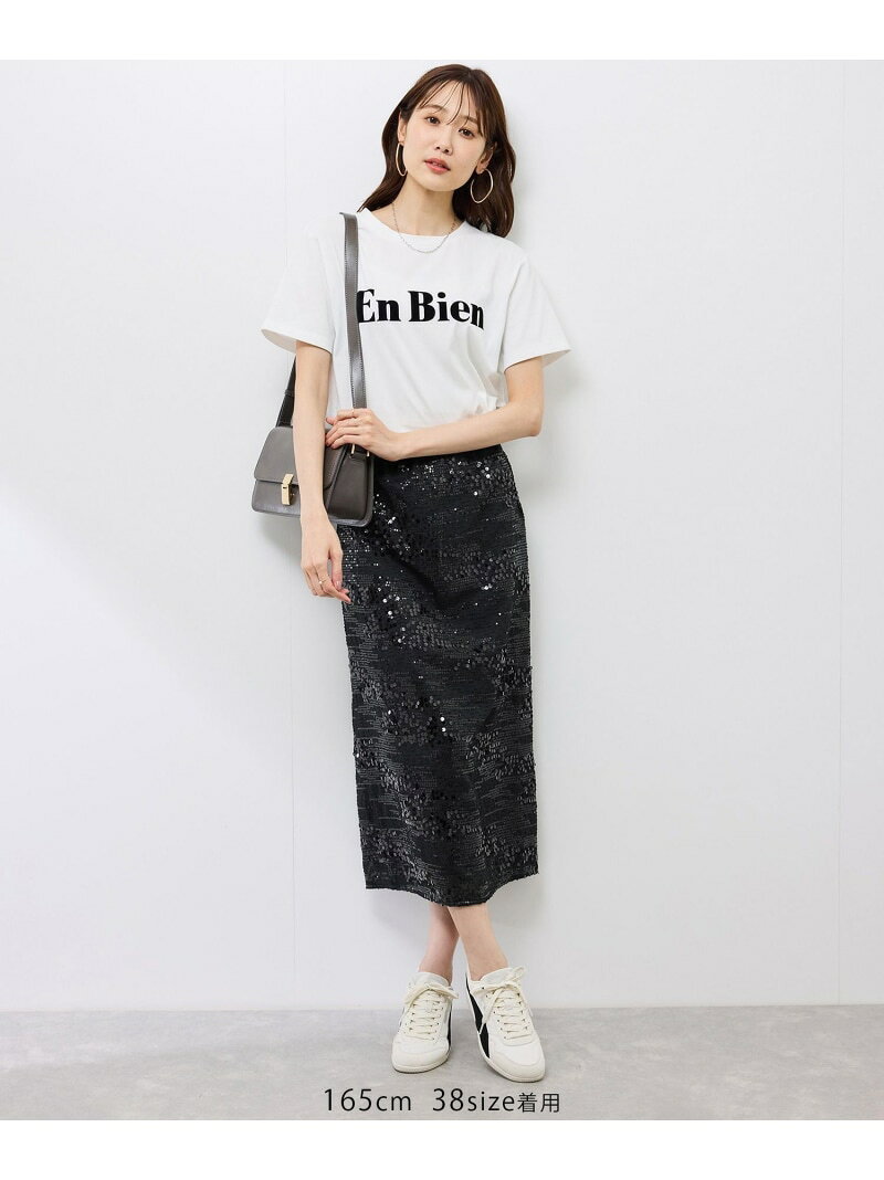 【SALE／75%OFF】スパンコールアイラインスカート ROPE' PICNIC ロペピクニック スカート その他のスカート ブラック ホワイト【RBA_E】[Rakuten Fashion] jadorejunonline-10065289 J’aDoRe JUN ONLINE サンプル画像3