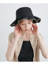 【SALE/55%OFF】遮光麻混プリーツハット ROPE' PICNIC PASSAGE ロペピクニック 帽子 ハット ホワイト ブラック ブルー ブラウン【...