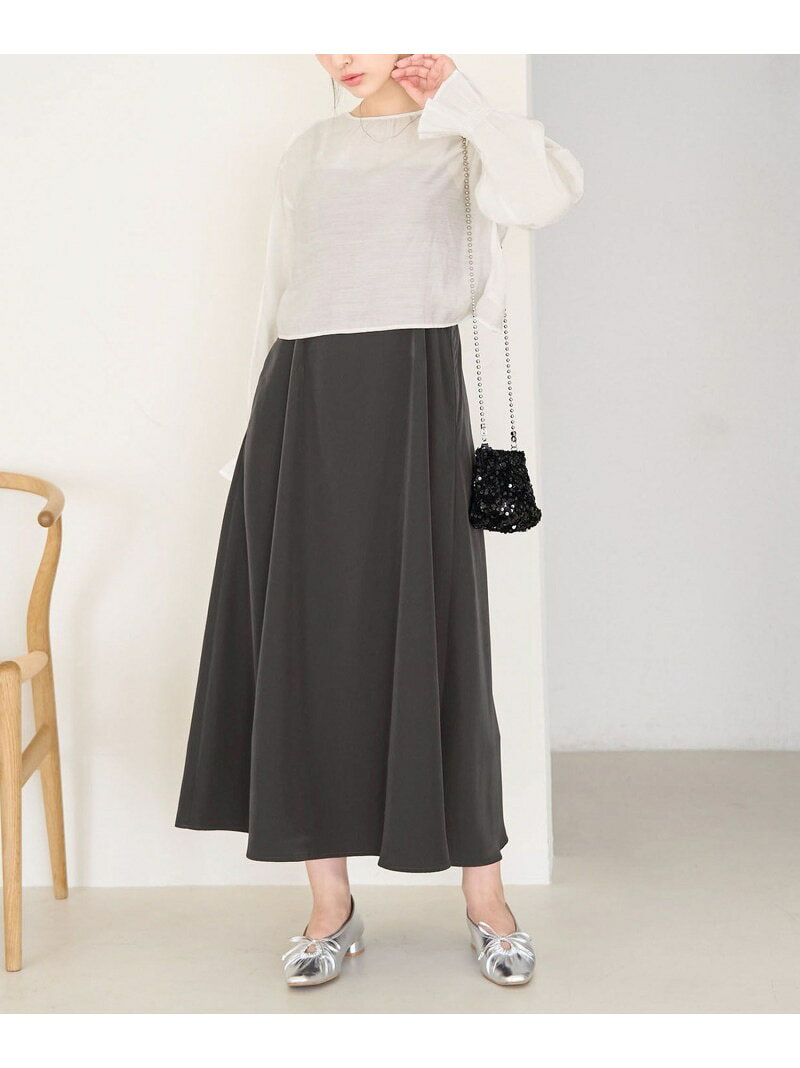 【SALE／55%OFF】シアーブラウスキャミワンピース ROPE' PICNIC ロペピクニック ワンピース・ドレス ワンピース グレー ベージュ【RBA_E】【送料無料】[Rakuten Fashion] jadorejunonline-10055743 J’aDoRe JUN ONLINE サンプル画像3