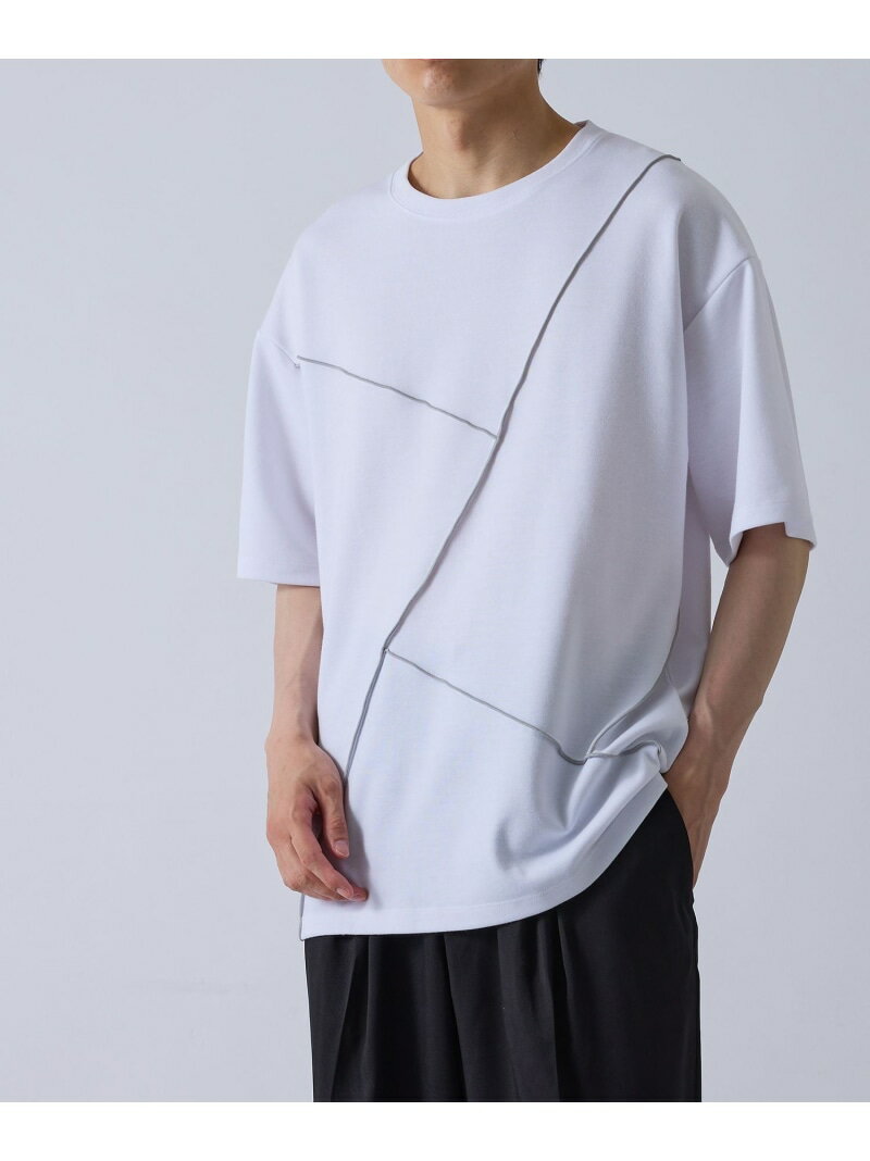 樂天商城 - 【SALE／35%OFF】メローライン切り替えTシャツ j.n.r.d ジュン スタンダード ピックス トップス カットソー・Tシャツ ホワイト ブラック【RBA_E】[Rakuten Fashion]