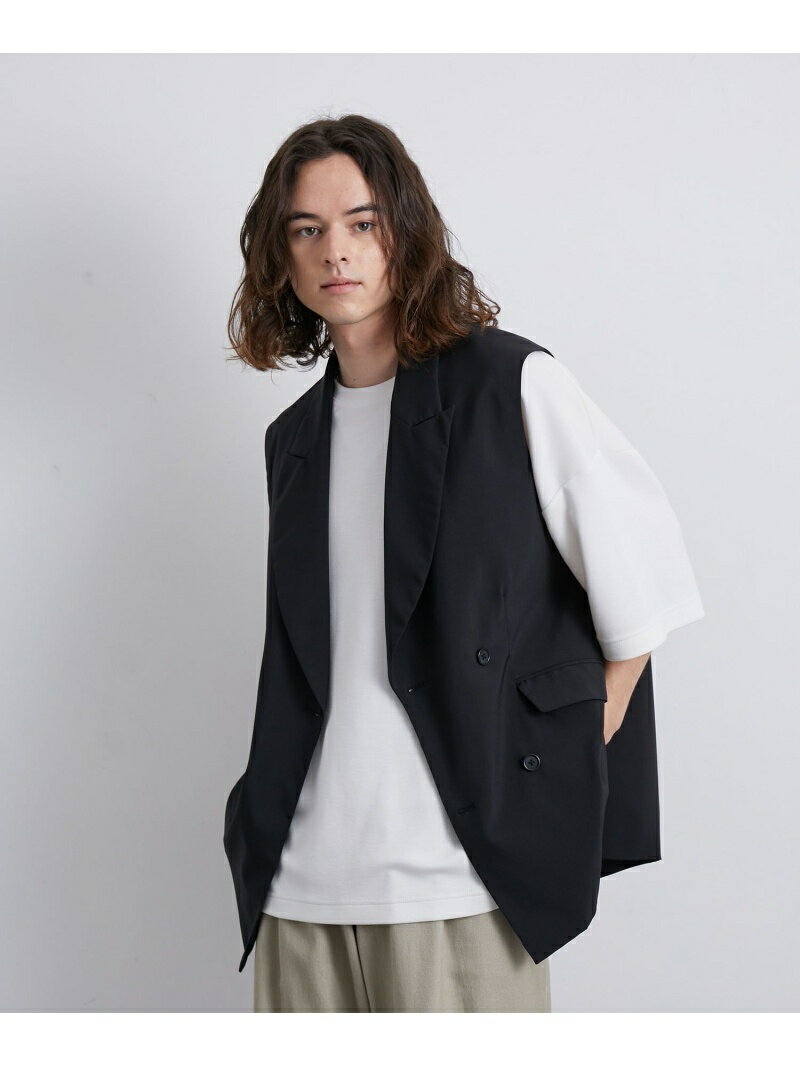 【SALE／50%OFF】セットアップ対応 / エアスルーダブルブレストジレ JUNRED ジュン スタンダード ピッ..