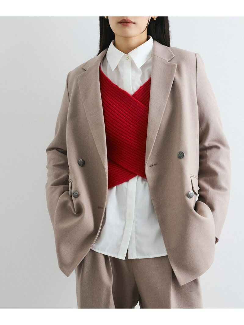 【SALE／11%OFF】【美easy】ウーリッシュWブレストテーラードジャケット【洗える】 VIS ビス ジャケット・アウター テーラードジャケット・ブレザー ベージュ グレー ブラック【RBA_E】【送料無料】[Rakuten Fashion]